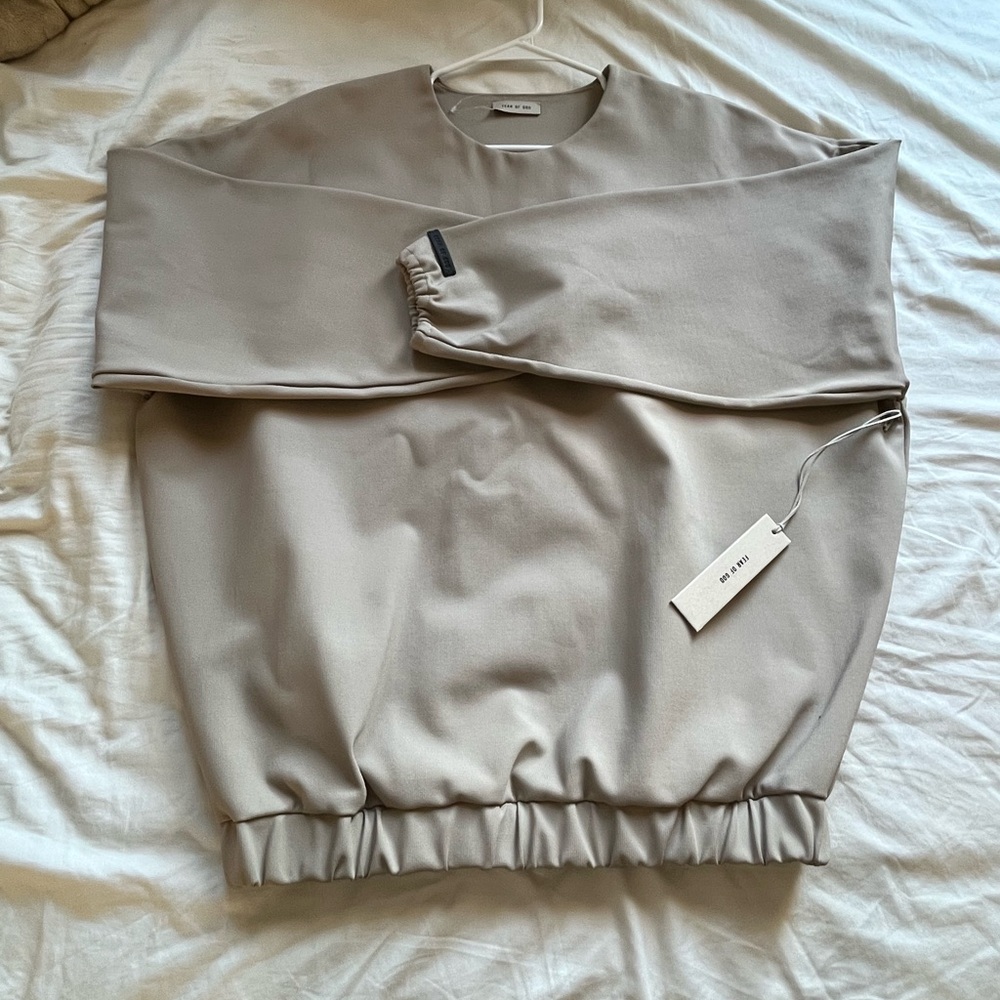 Fear of God Eternal Viscose Tricot Crewneck Sweatshirt Dusty Beige Authentic - M